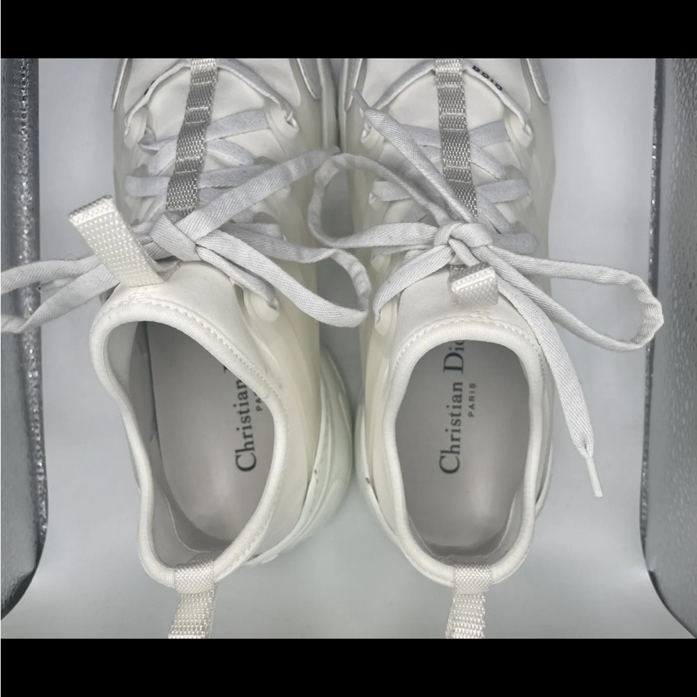 Dior D-Connect Lace Up Sneakers White Sz 38.5 8.5 - Picture 3 of 10